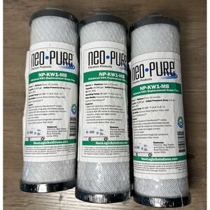 Neo Pure NP KW1 MB Enhanced KW1 Replacement RV Water Filter 3 Pack New‎ Sealed
